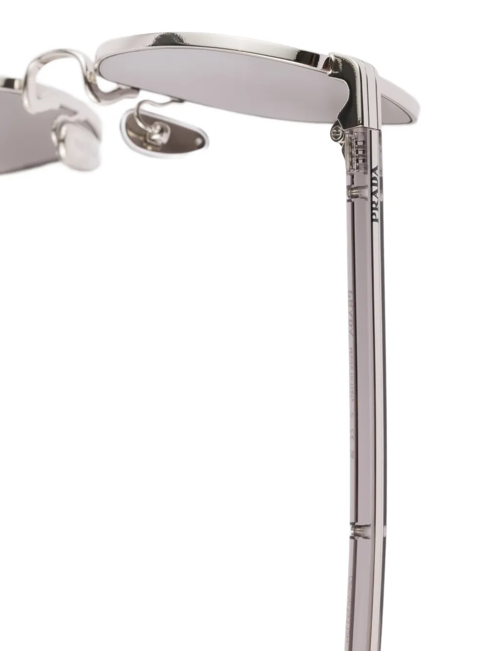 Prada Eyewear Zonnebril met zeshoekig montuur Zilver