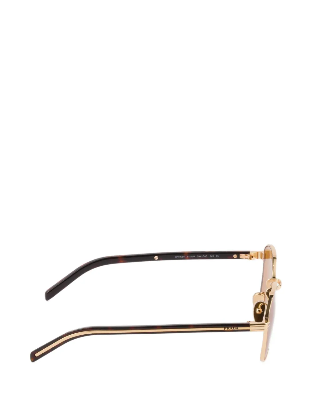 Prada Eyewear Zonnebril met vierkant montuur Goud