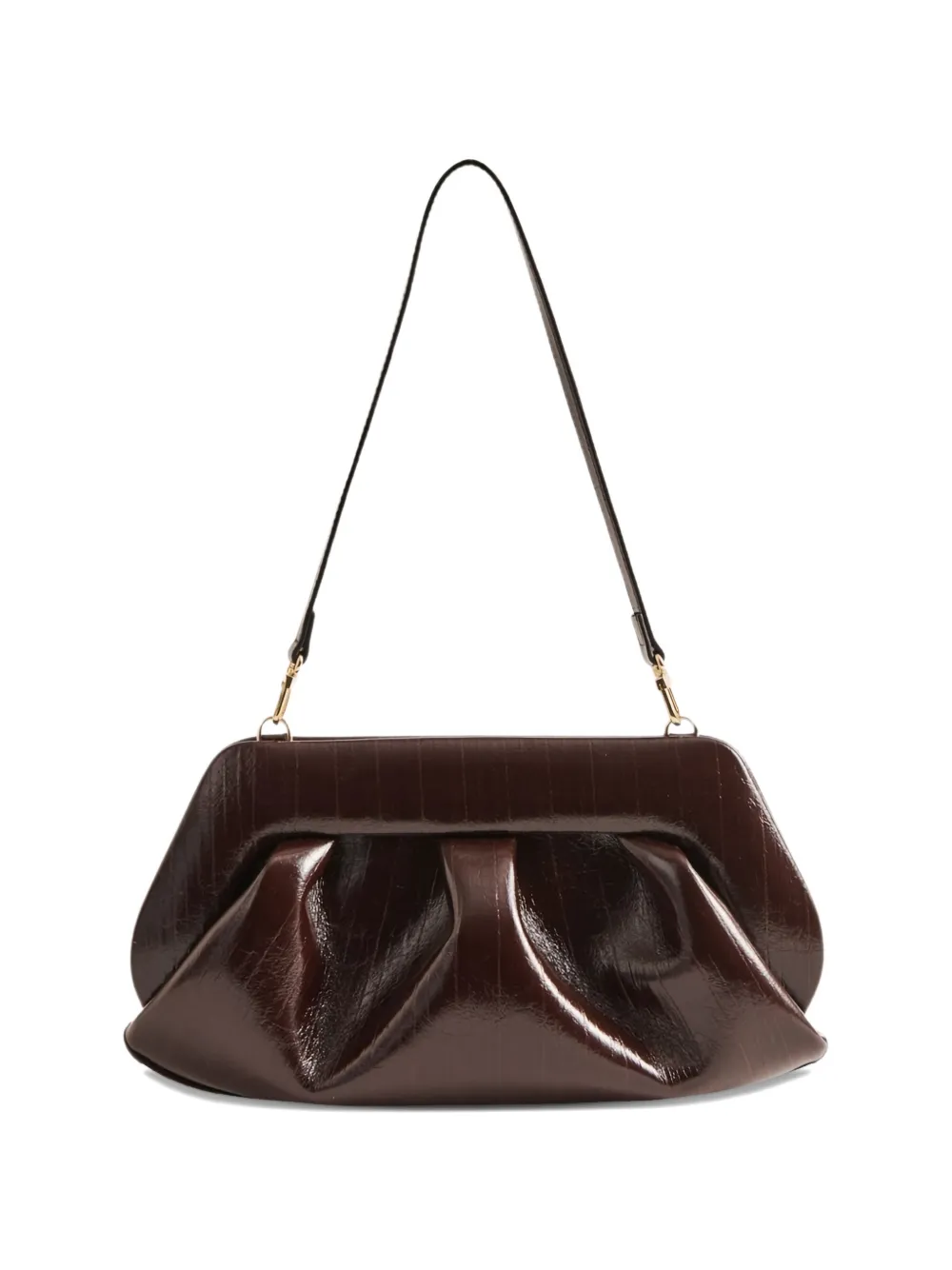 Themoirè Bios gathered shoulder bag - Marrone