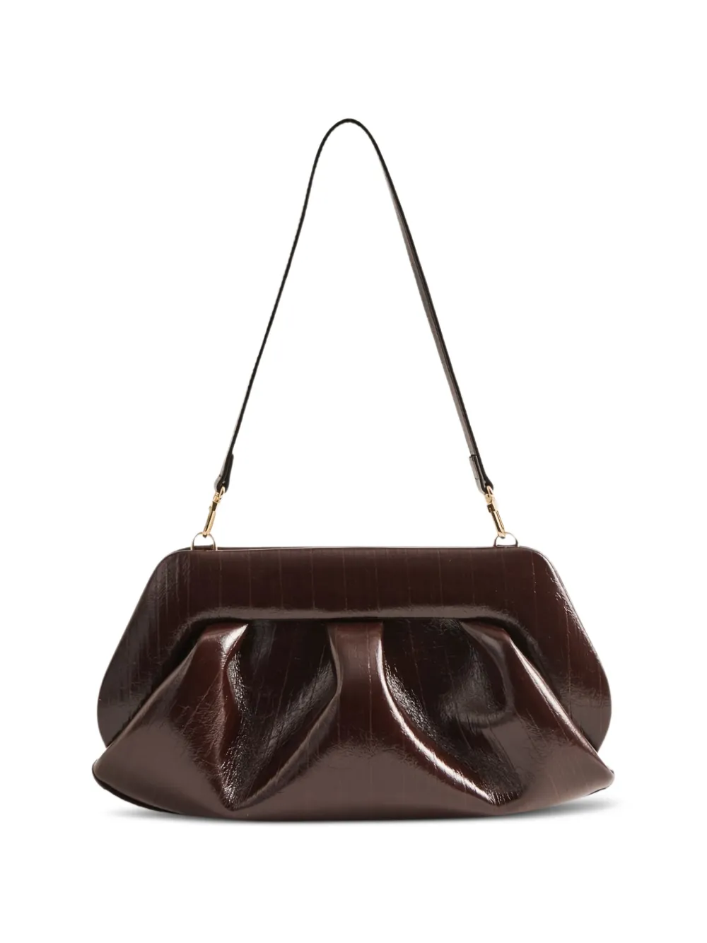 Themoirè Bios gathered shoulder bag - Braun