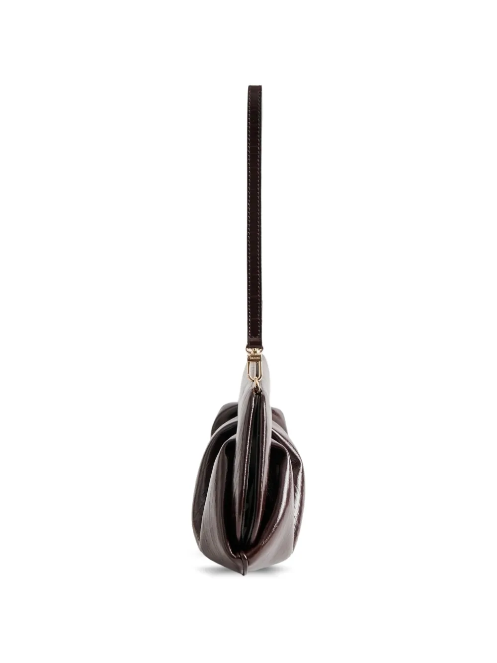  Themoirè Bios Gathered Shoulder Bag - Brown 