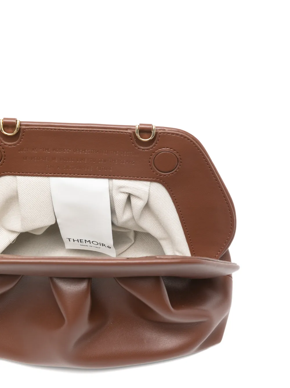 Themoirè Bios clutch Bruin