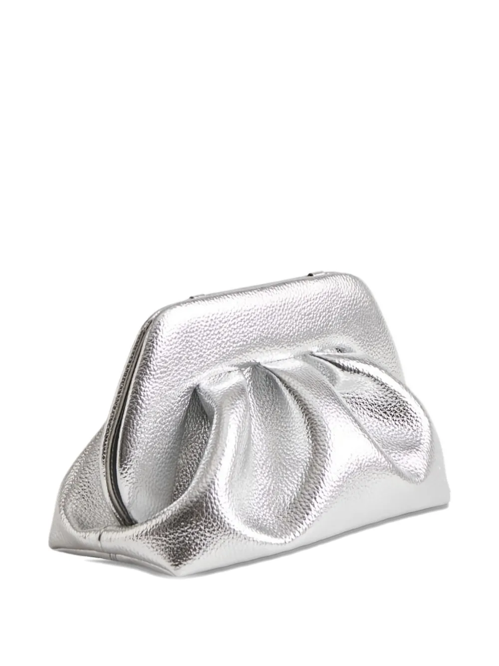 Themoir&egrave; medium Bios gathered clutch bag - Zilver