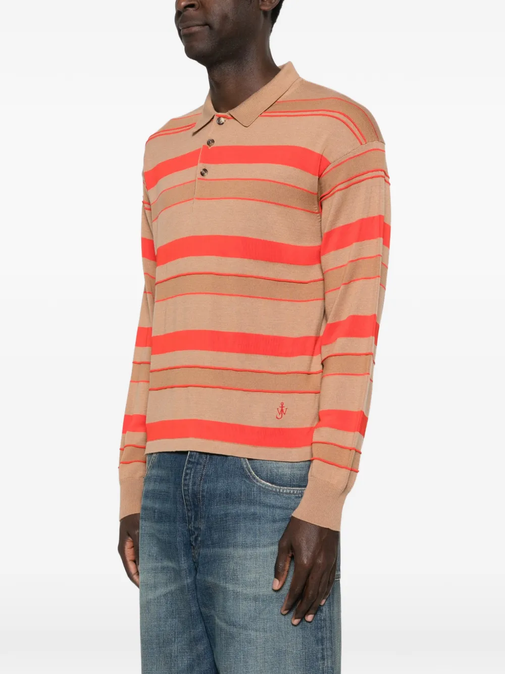 JW Anderson Gestreept poloshirt Beige
