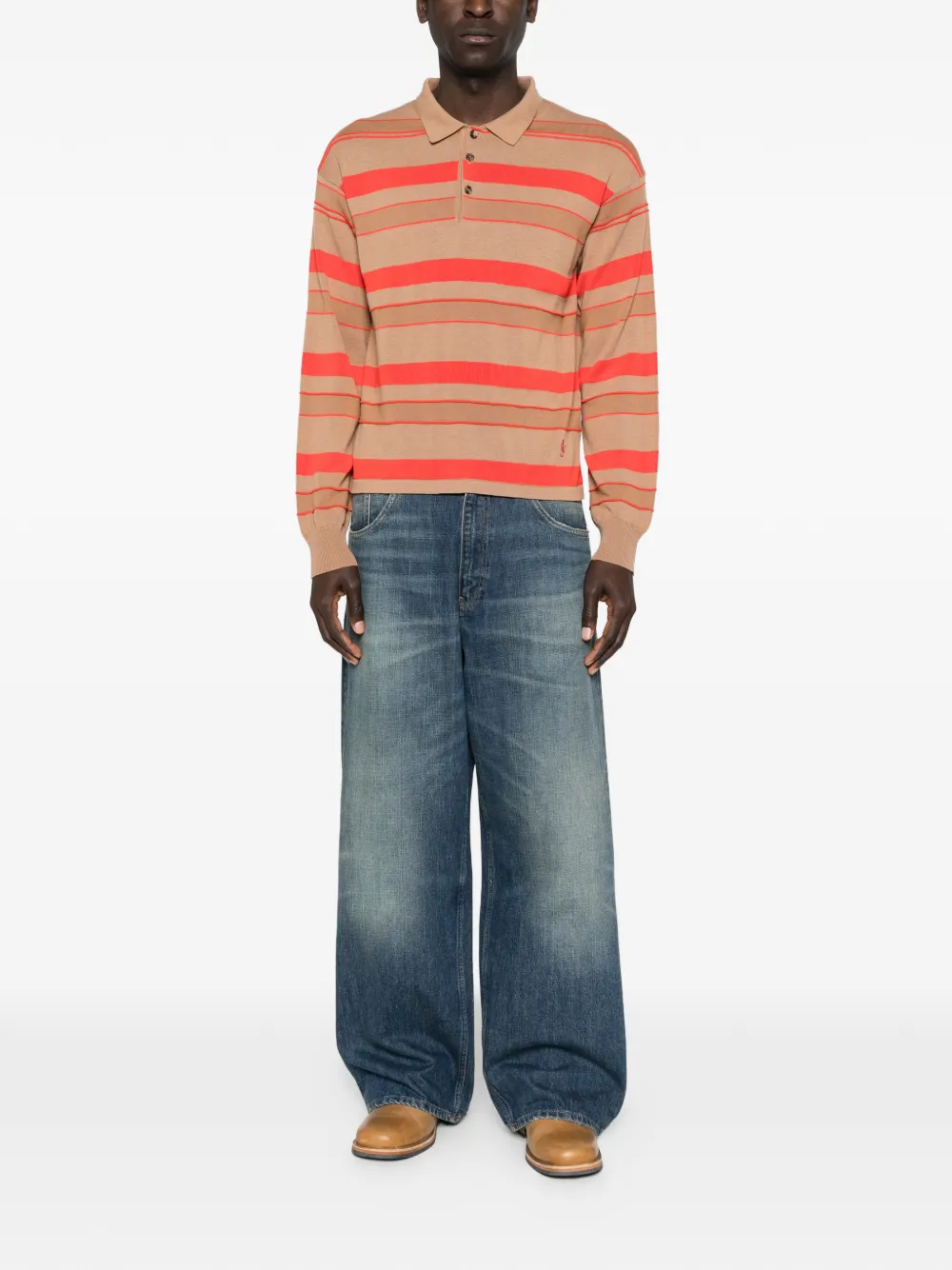 JW Anderson Gestreept poloshirt Beige