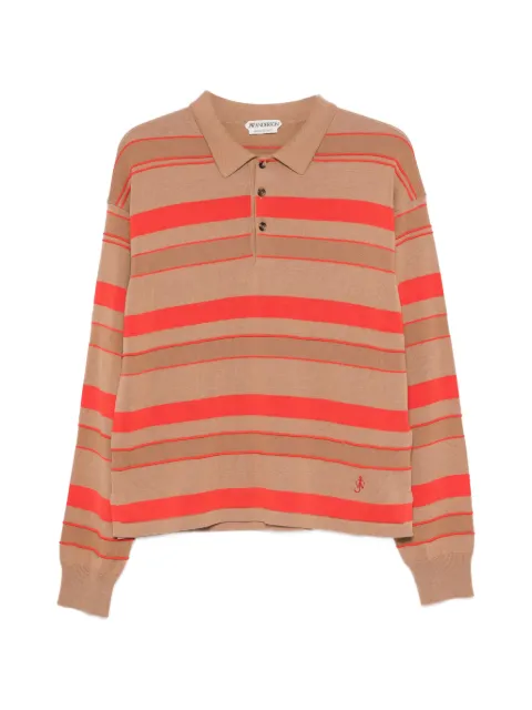 JW Anderson striped logo-embroidered polo shirt