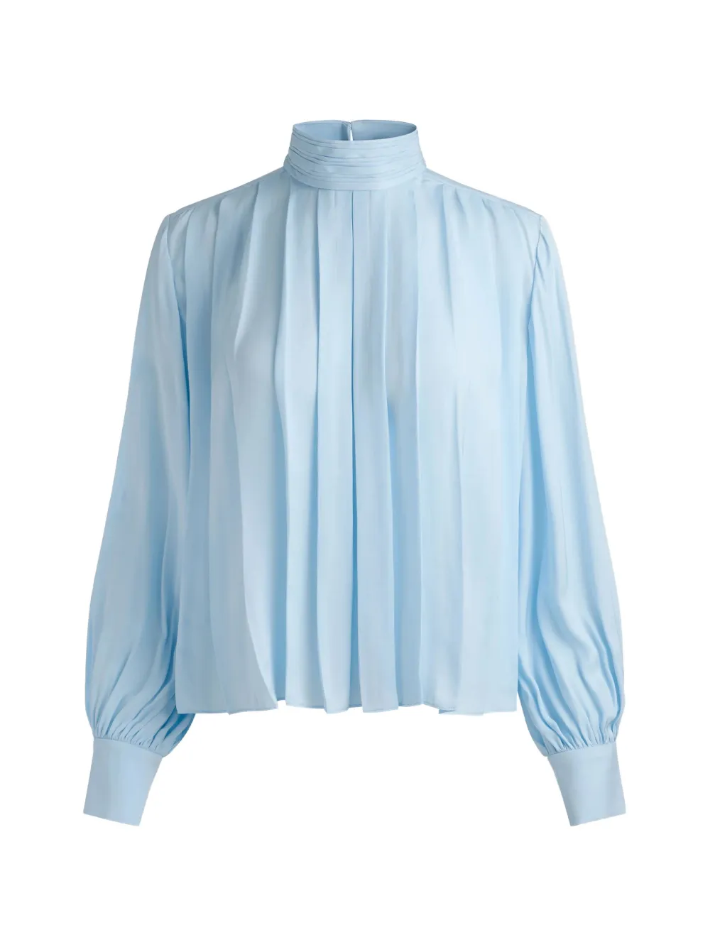 alice + olivia pleated blouson blouse - Blu