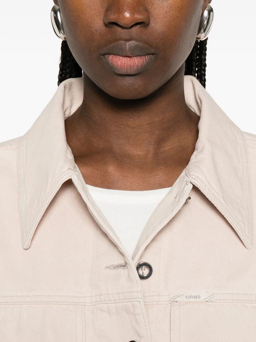 Closed Jack met zak met knoopsluiting Beige