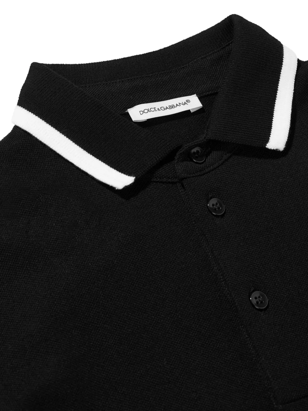 Dolce & Gabbana Kids Poloshirt met geborduurd logo Zwart