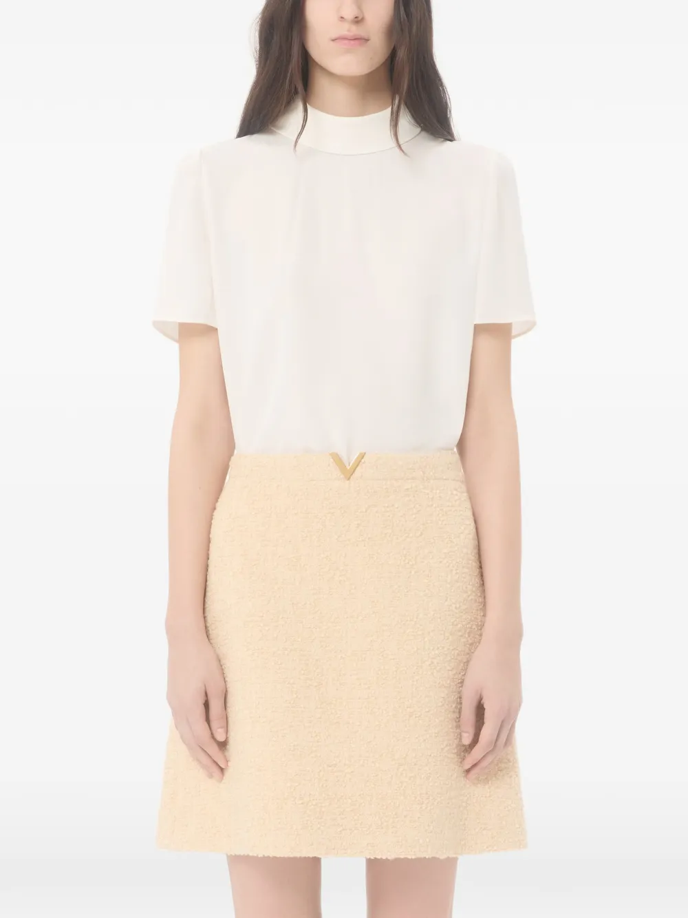 Valentino Garavani Georgette top Wit