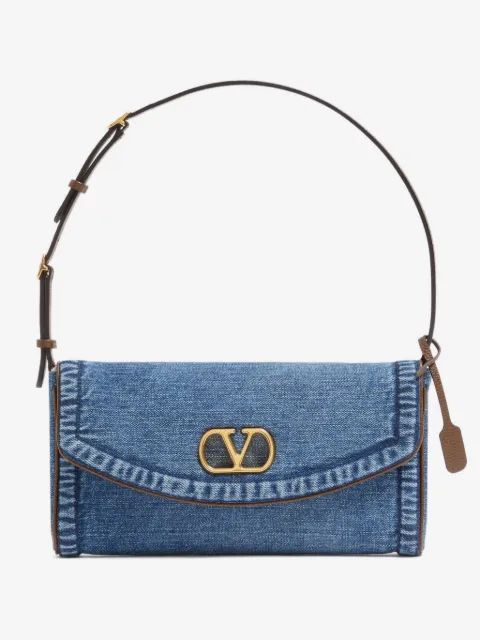 Valentino Garavani sac porté épaule DeVain en jean petit format