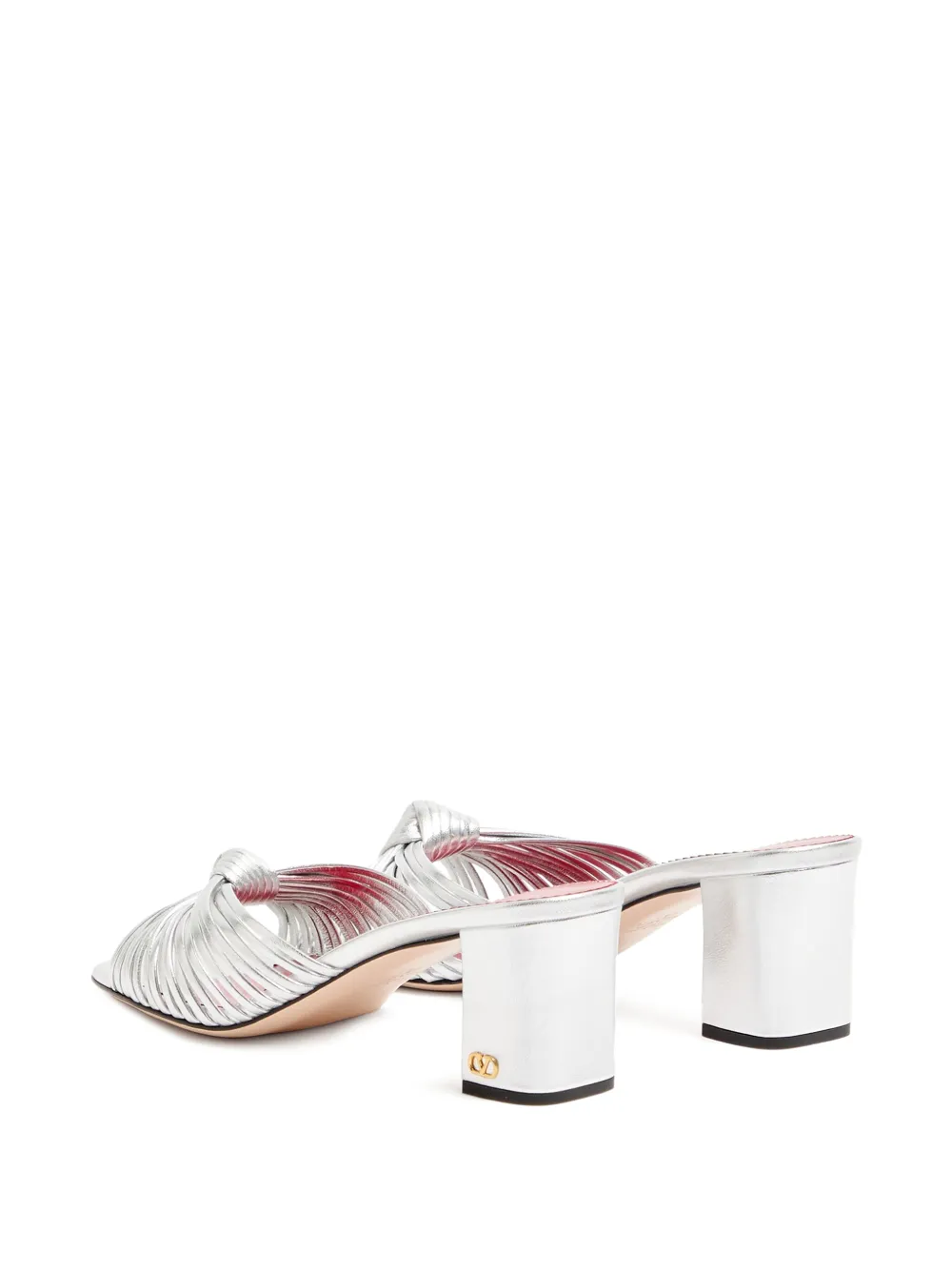 Valentino Garavani Annet sandalen van gelamineerd nappaleer Zilver