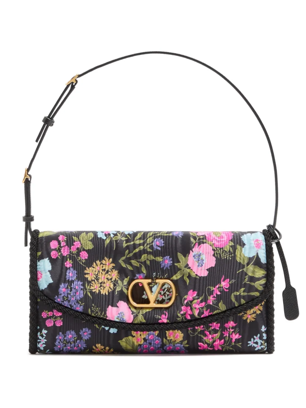 Valentino Garavani small DeVain Papier Floral shoulder bag - Black