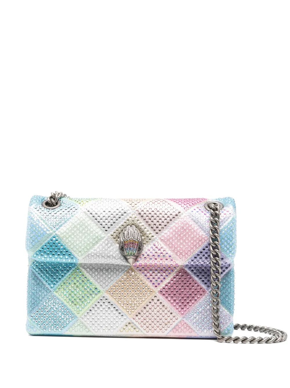 Kurt Geiger London Mini Kensington diamanté embellished shoulder bag - Blue
