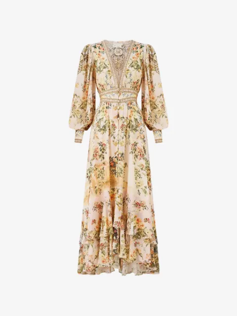 Camilla buttoned floral-print maxi dress