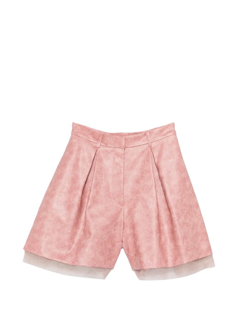 HUI MILANO pleated shorts - Rosa