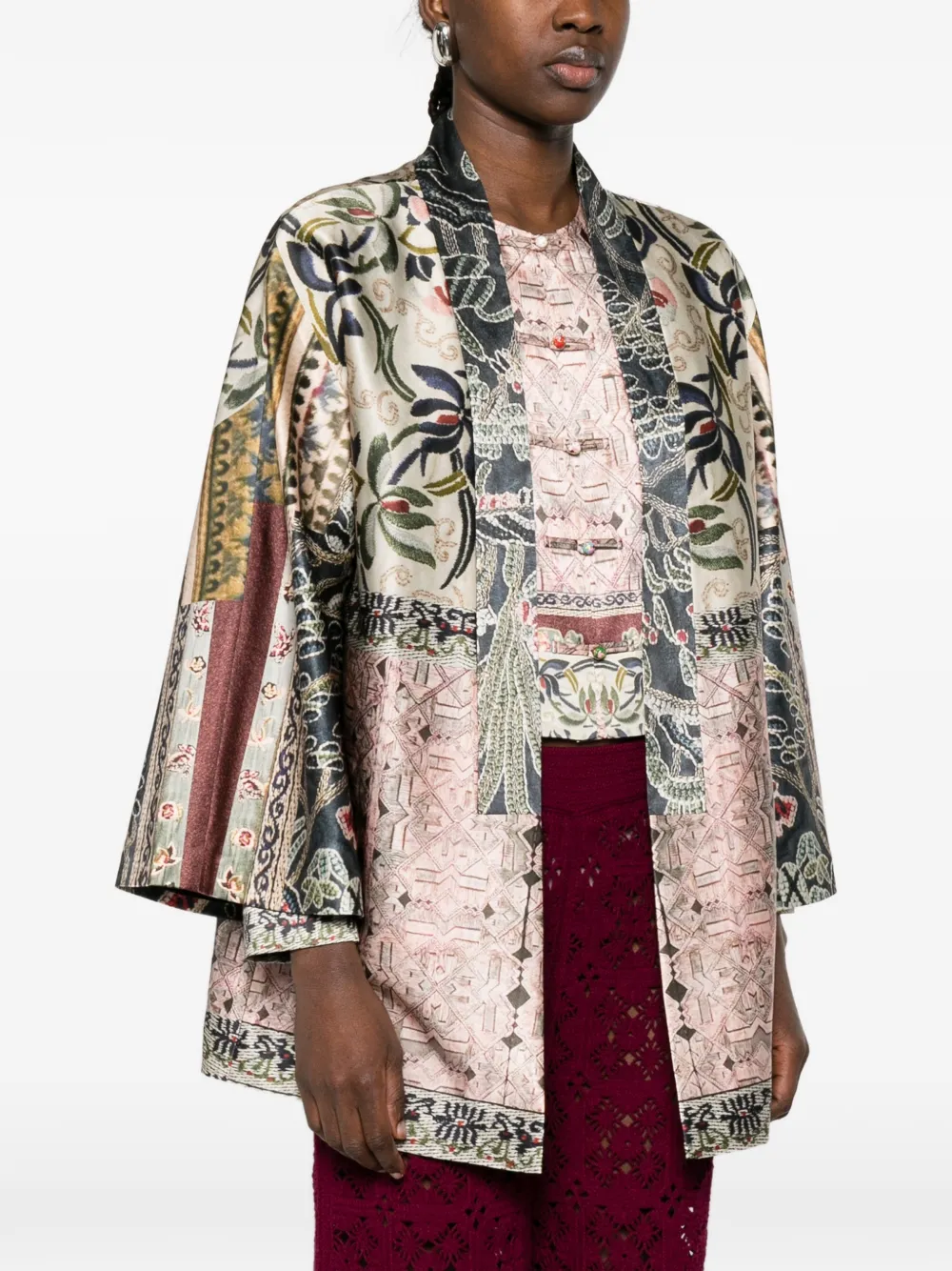  Hui Milano Floral-printed Jacket - Neutrals 