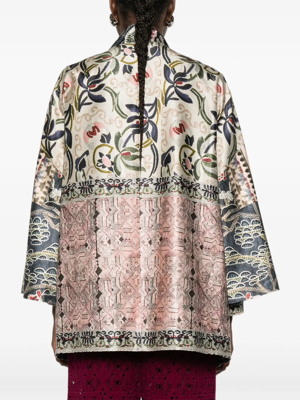 HUI MILANO Jack met bloemenprint Beige
