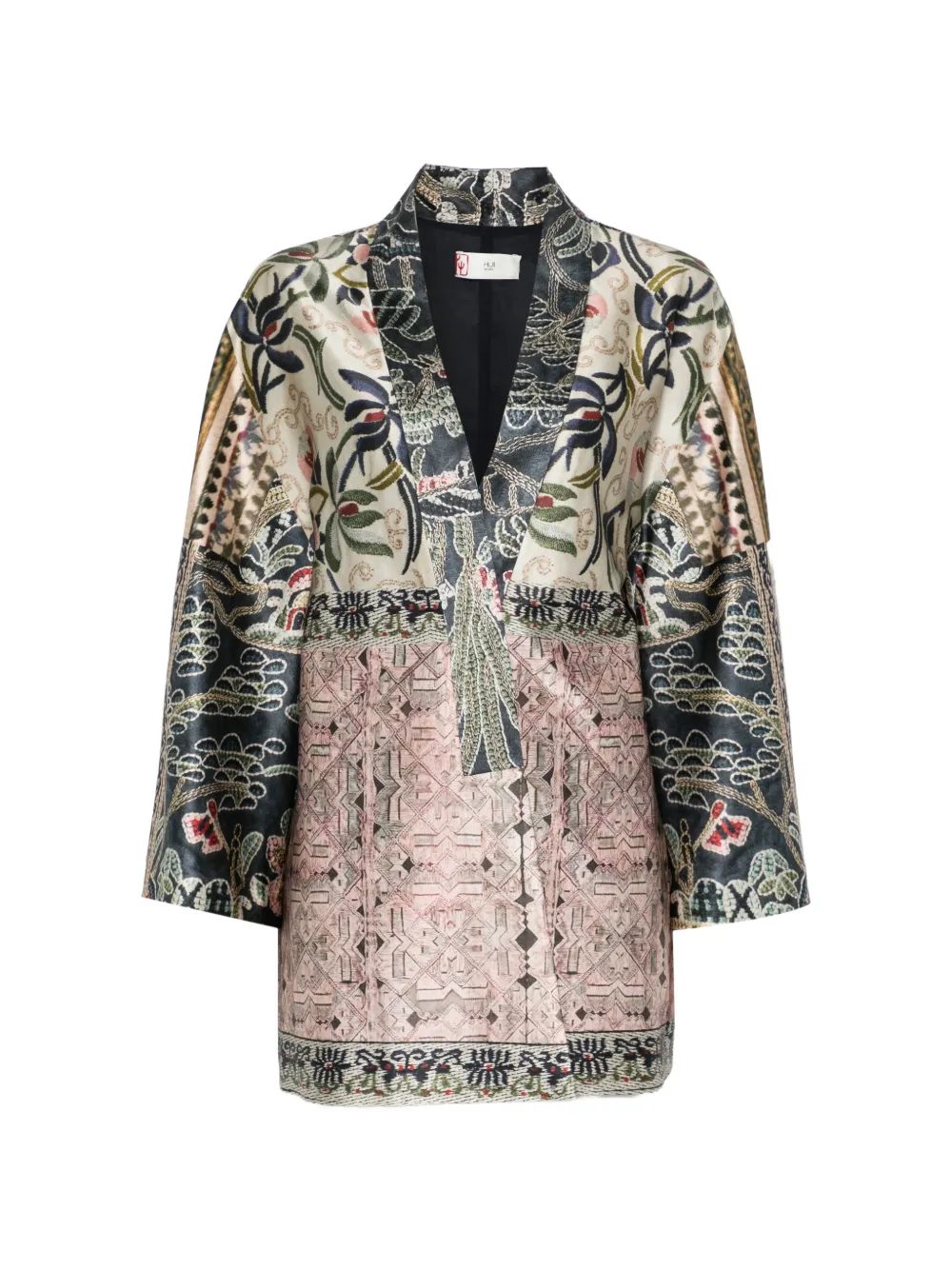 HUI MILANO floral-printed jacket - Toni neutri