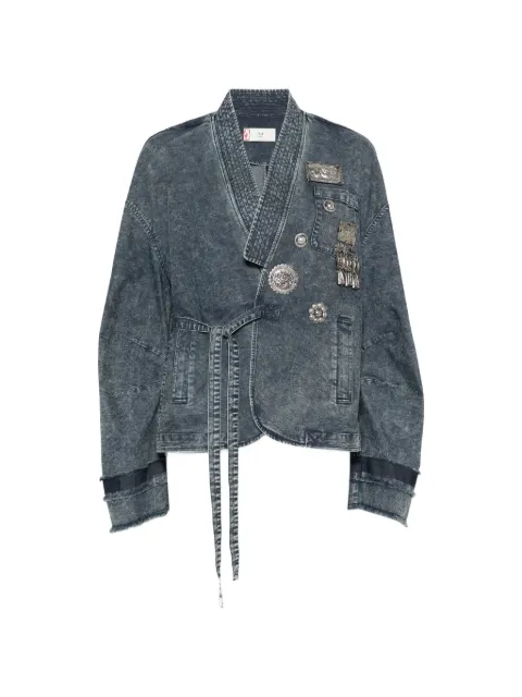 HUI MILANO embellished denim jacket