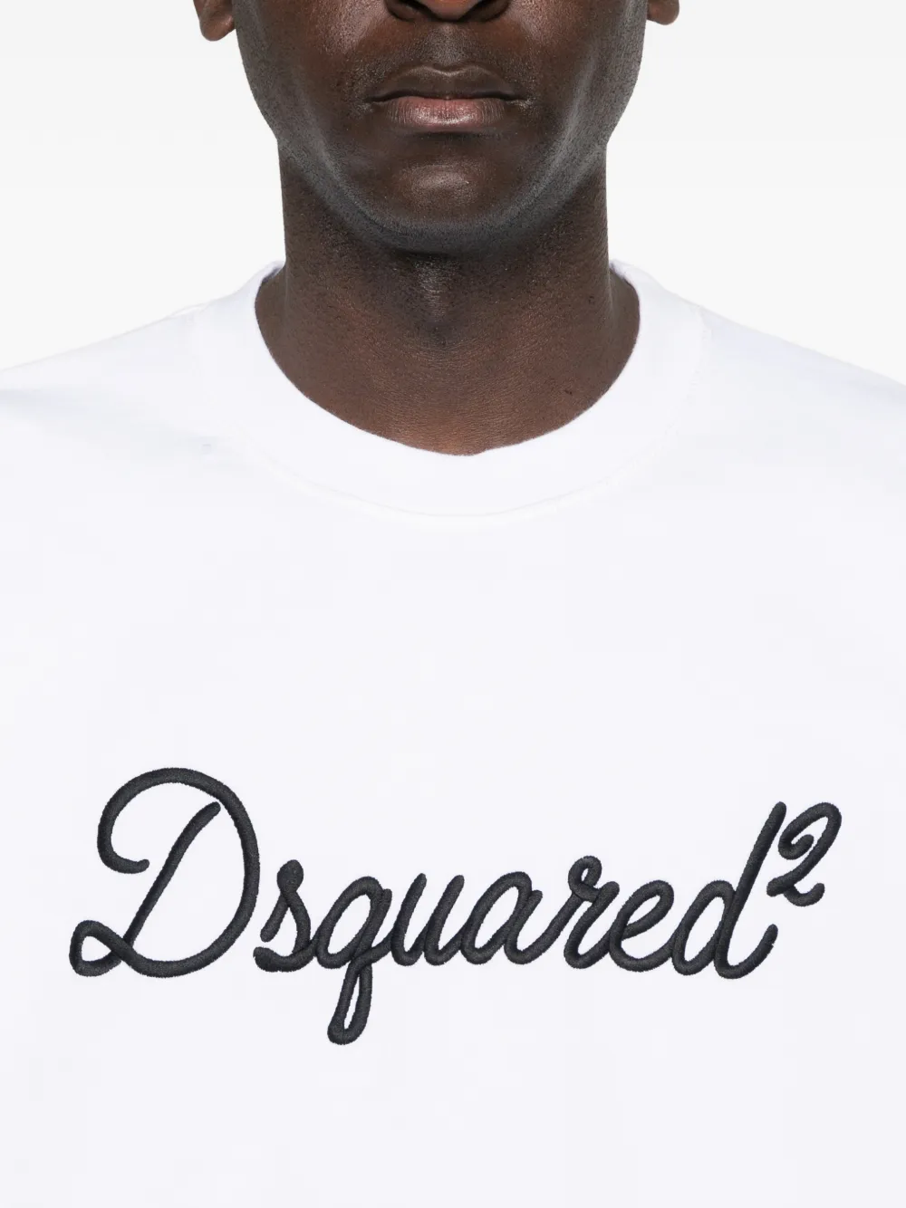 DSQUARED2 Sweater met geborduurd logo Wit