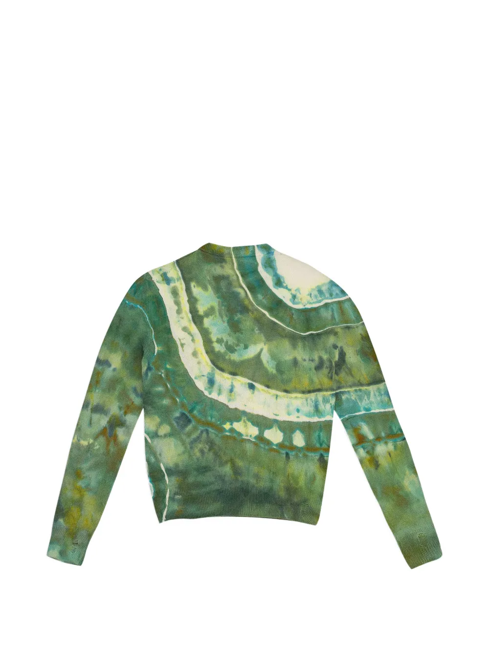 AMIRI Ma Tie Dye Cashmere Crewneck Sweatshirt "Green" Groen