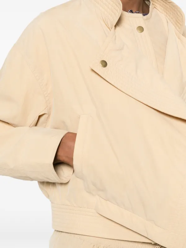 ISABEL MARANT ⭐︎ノーカラージャケット ⭐︎38⭐︎金ボタン⭐︎ラムレザー ISABEL MARANT Tricia Buttoned Jacket | Neutrals | FARFETCH