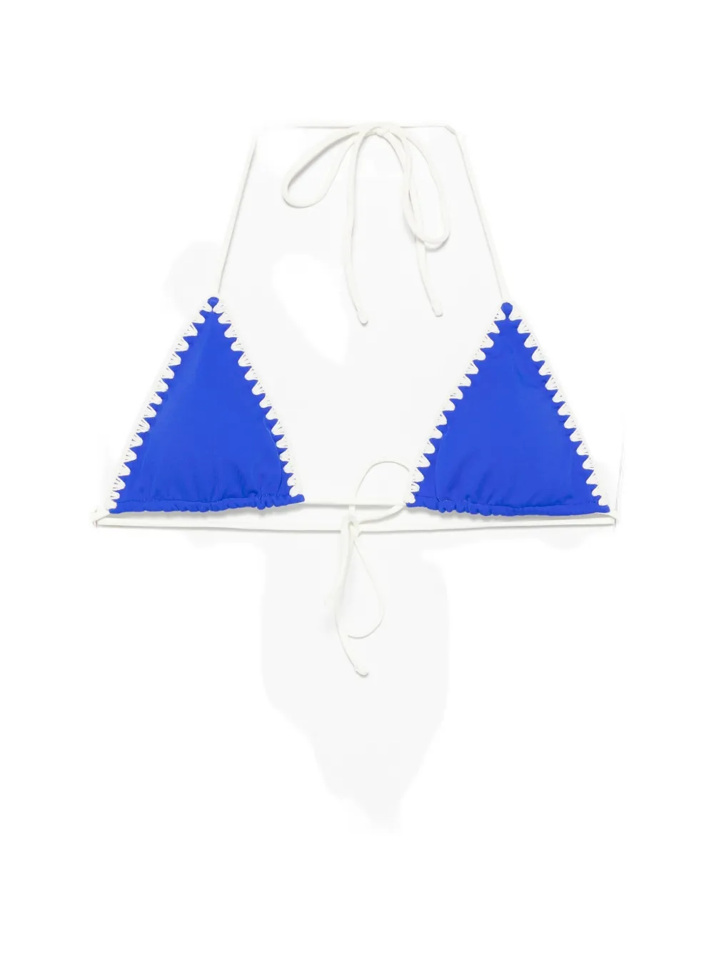 Leslie Amon Lucy whipstitch bikini top - Blu