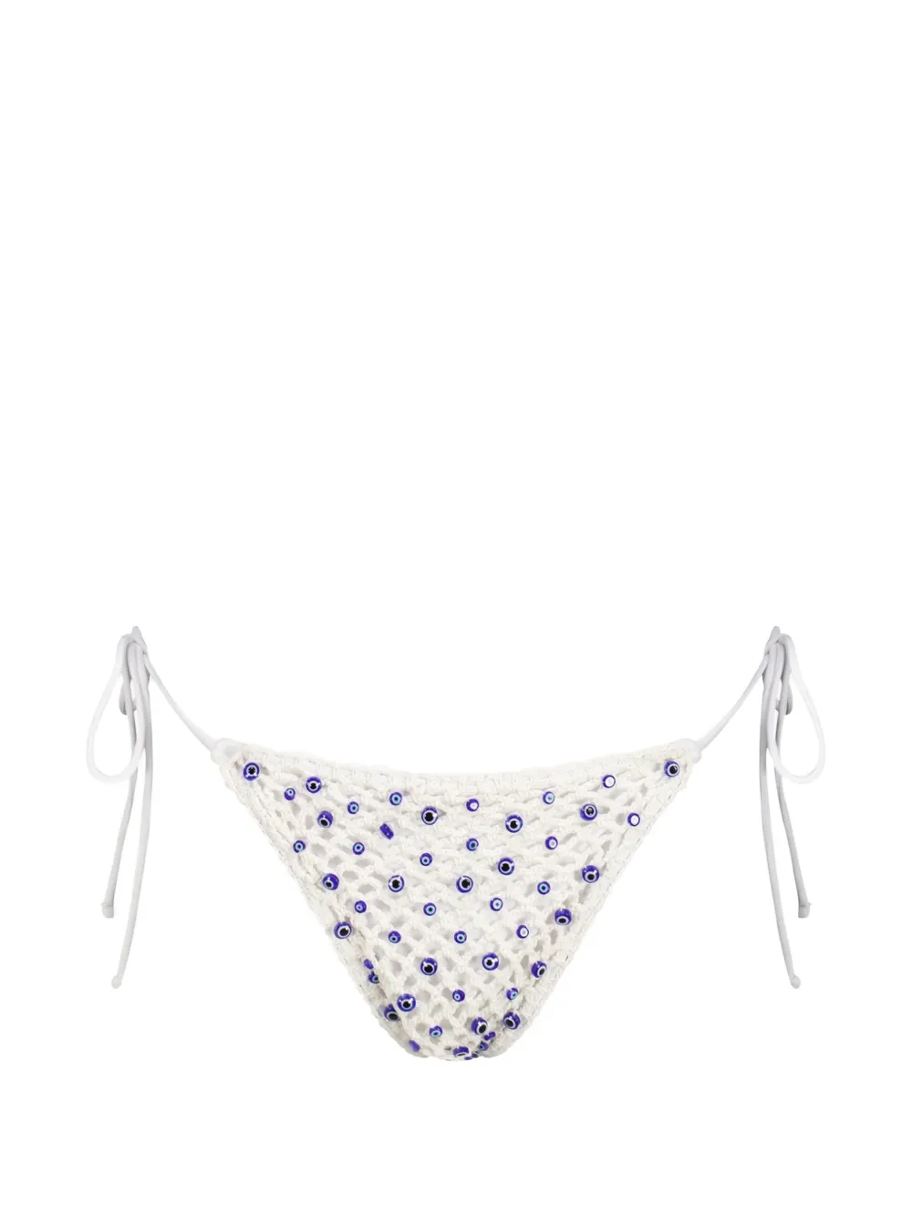 Leslie Amon Slip bikini Micro Eye con decorazione - Bianco