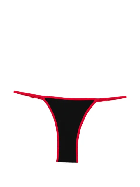 Leslie Amon Cerise bead-embellished bikini bottoms