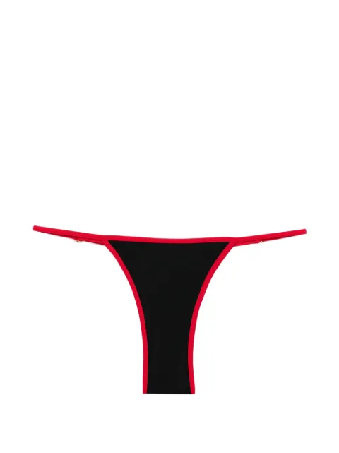 Leslie Amon Cerise bead-embellished bikini bottoms