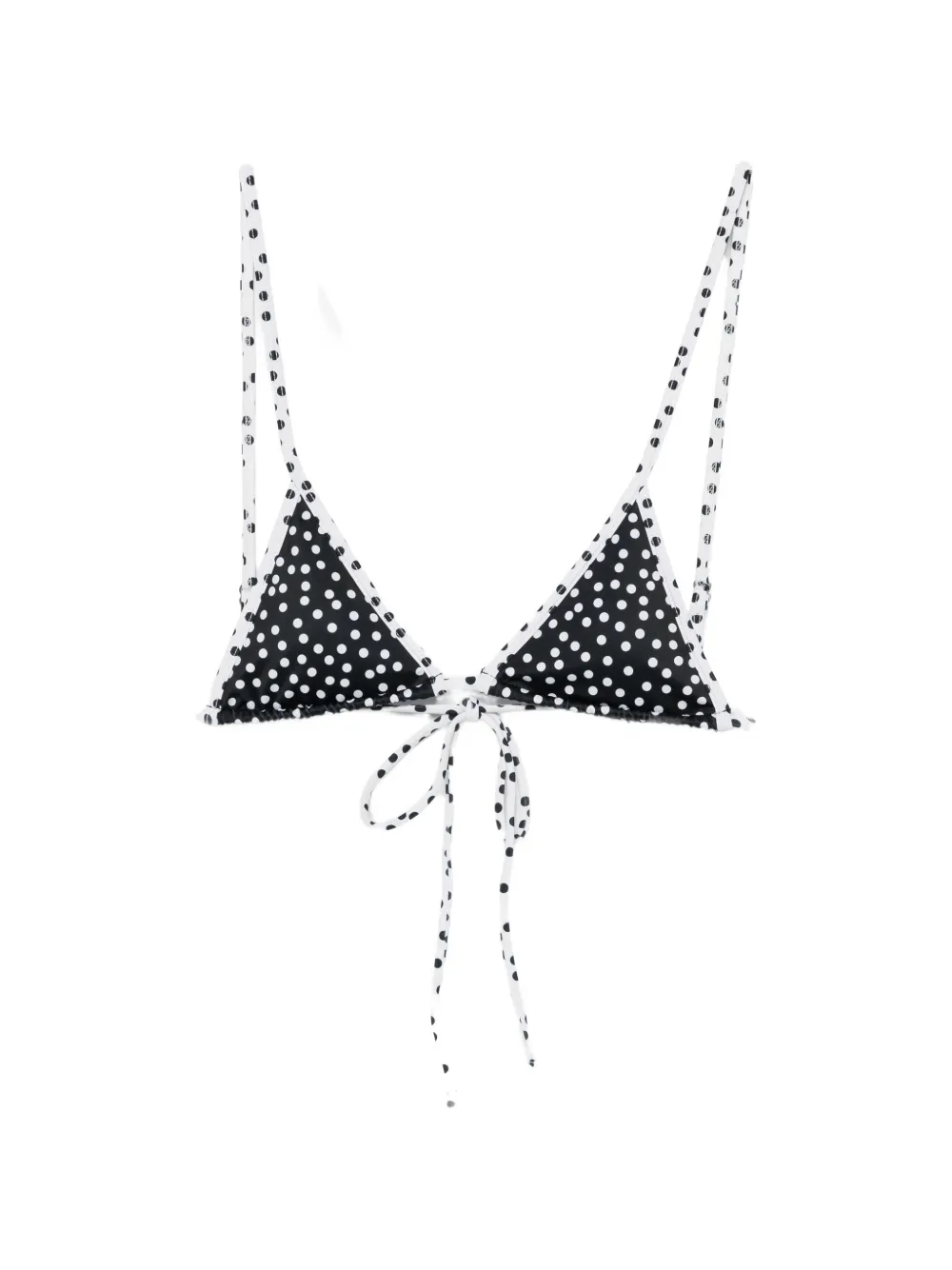 Leslie Amon Cynthia polka-dot bikini top - Nero