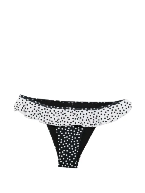 Leslie Amon Cynthia polka-dot ruffled bikini bottoms