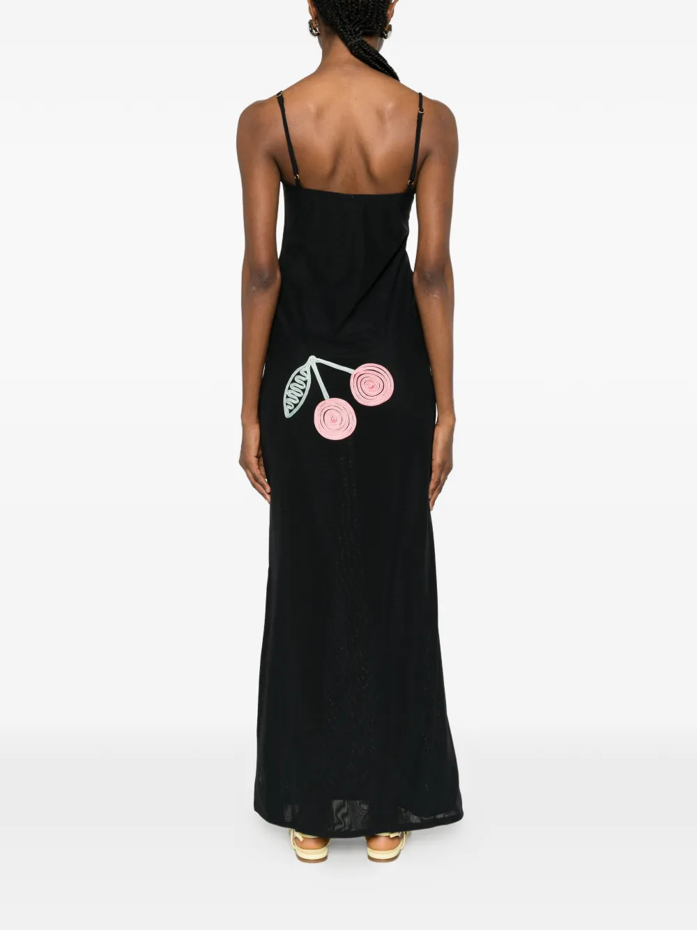 Leslie Amon Fruit Punchmaxi onderjurk Zwart