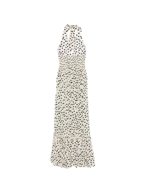 Leslie Amon polka-dot maxi dress