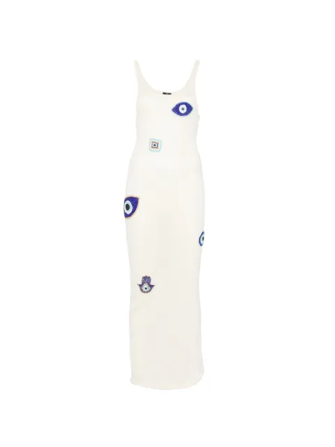 Leslie Amon bead-embellished knit midi dress