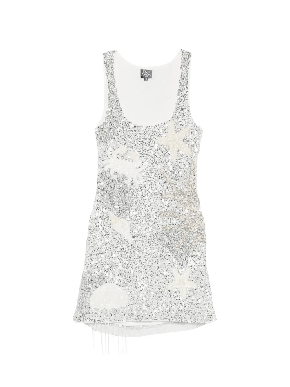 Leslie Amon Mermaid sequin-embellished mini dress - Argento