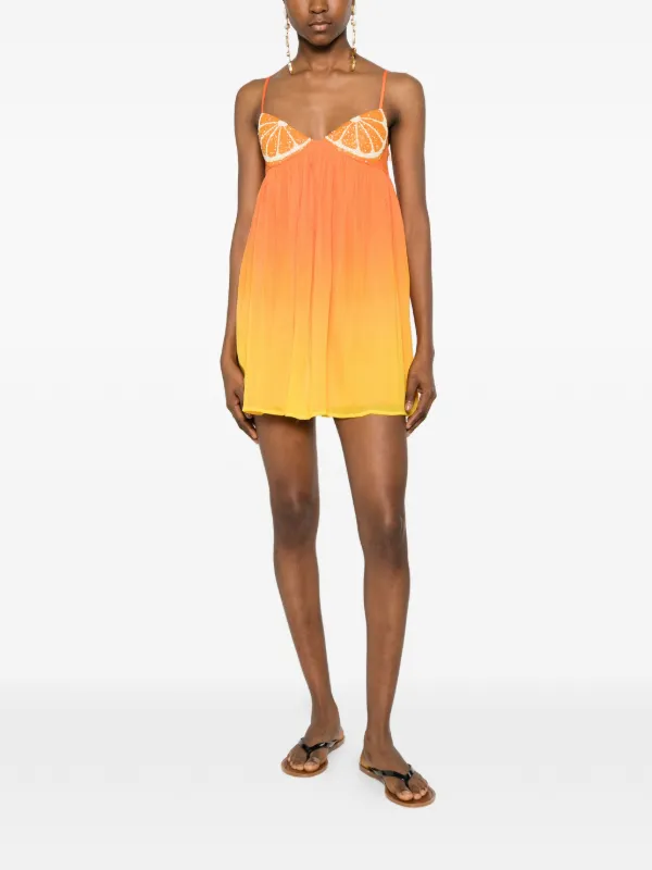 leslie amon orange maxi dress Leslie Amon Carioca Orange Dress by Leslie Amon