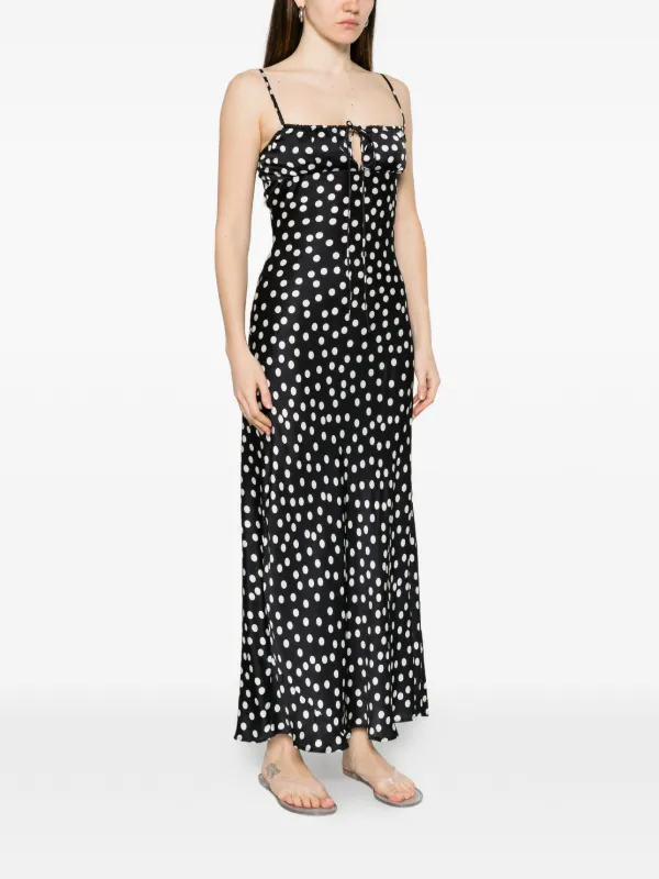 Leslie Amon polka-dot Slip Dress | Black | FARFETCH NZ