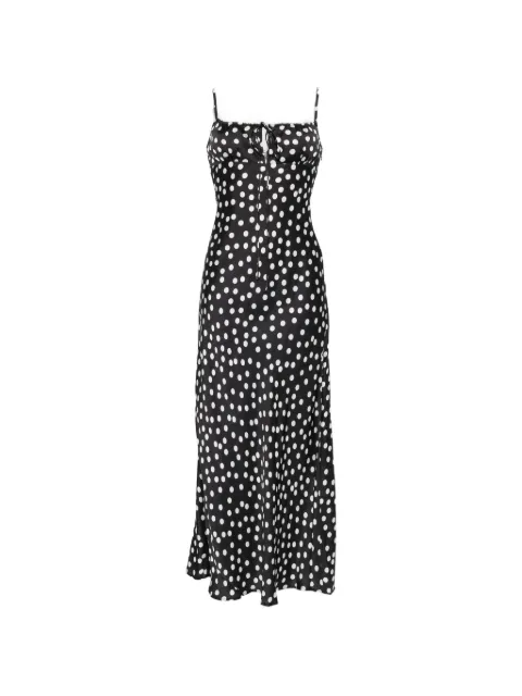 Leslie Amon polka-dot slip dress