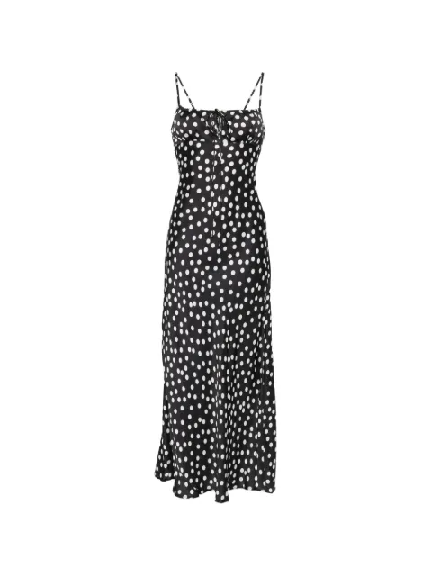 Leslie Amon polka-dot slip dress