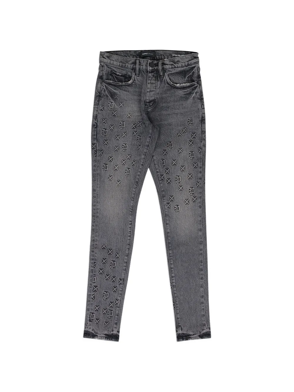 Purple Brand embossed P001 jeans - Grigio