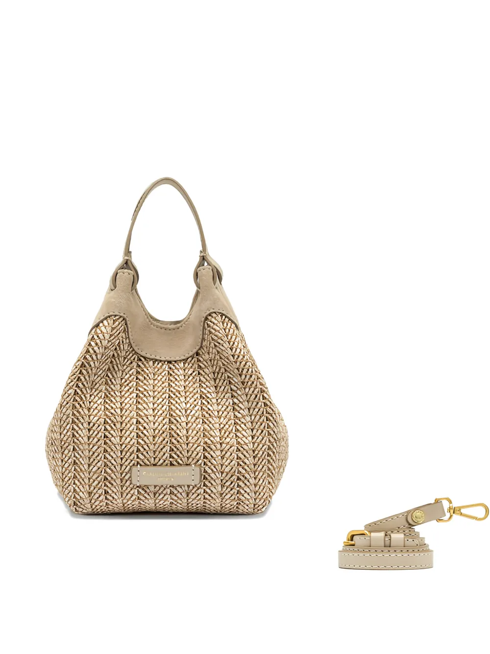 GIANNI CHIARINI Dua woven top-handle tote bag - Toni neutri
