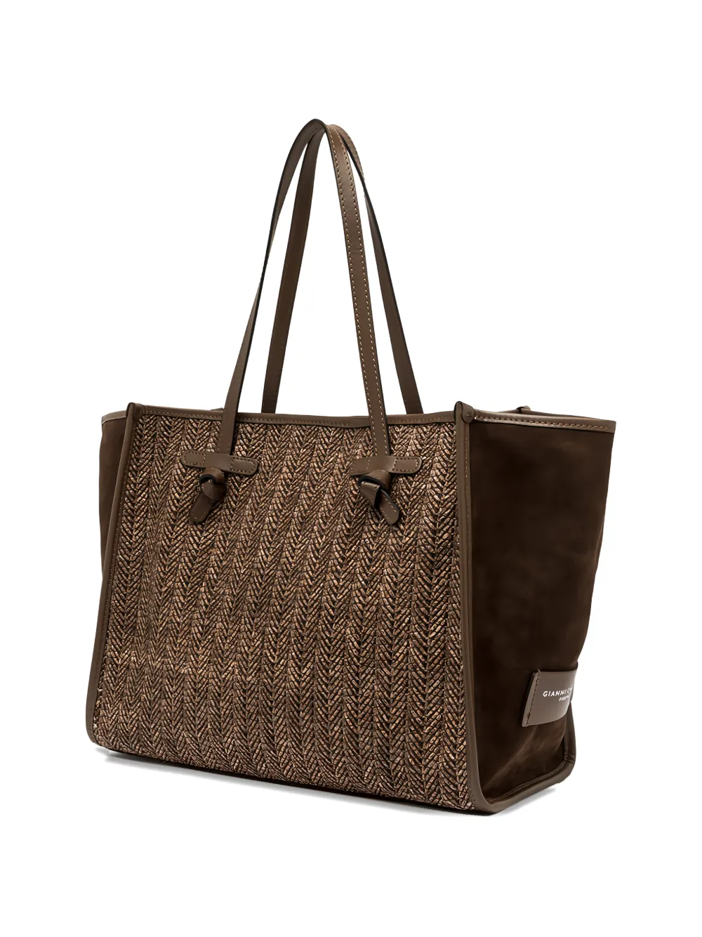 GIANNI CHIARINI Marcella shopper met geweven effect Bruin