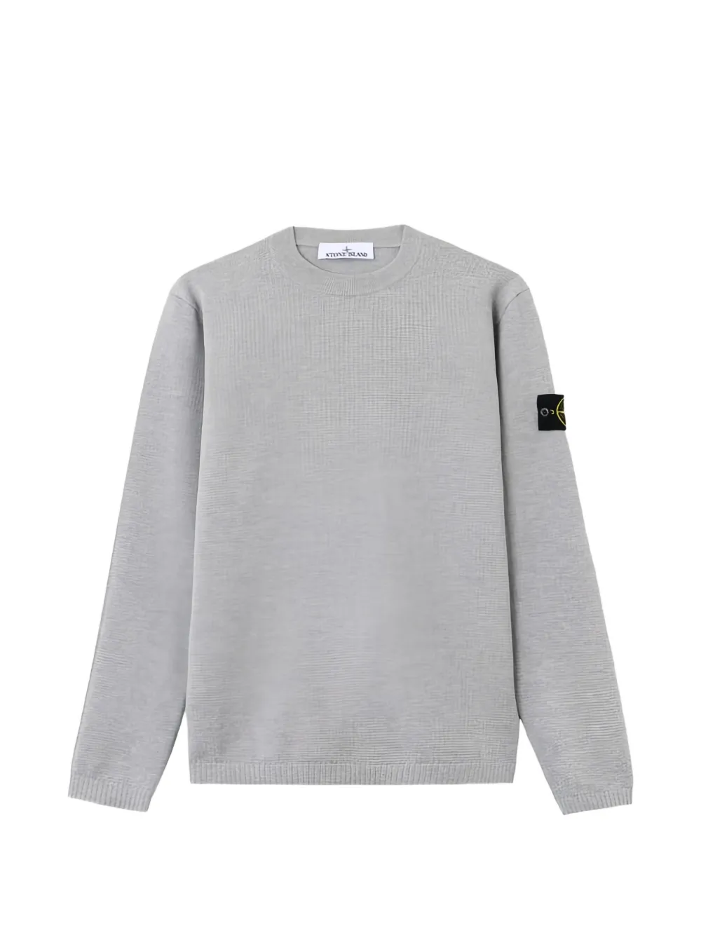 Stone Island logo-patch crew-neck sweater - Grau