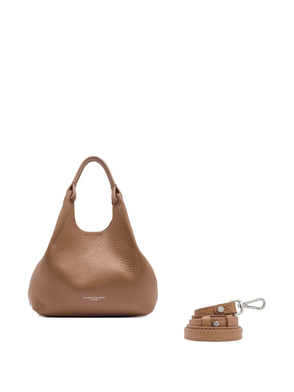 GIANNI CHIARINI Dua leather shoulder bag - Bruin
