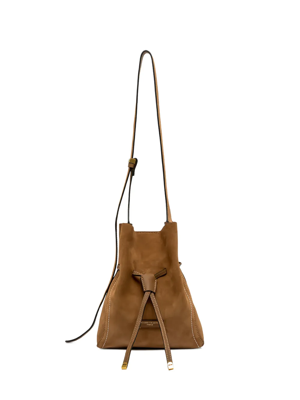 GIANNI CHIARINI Sienna drawstring cross body bag - Marrone