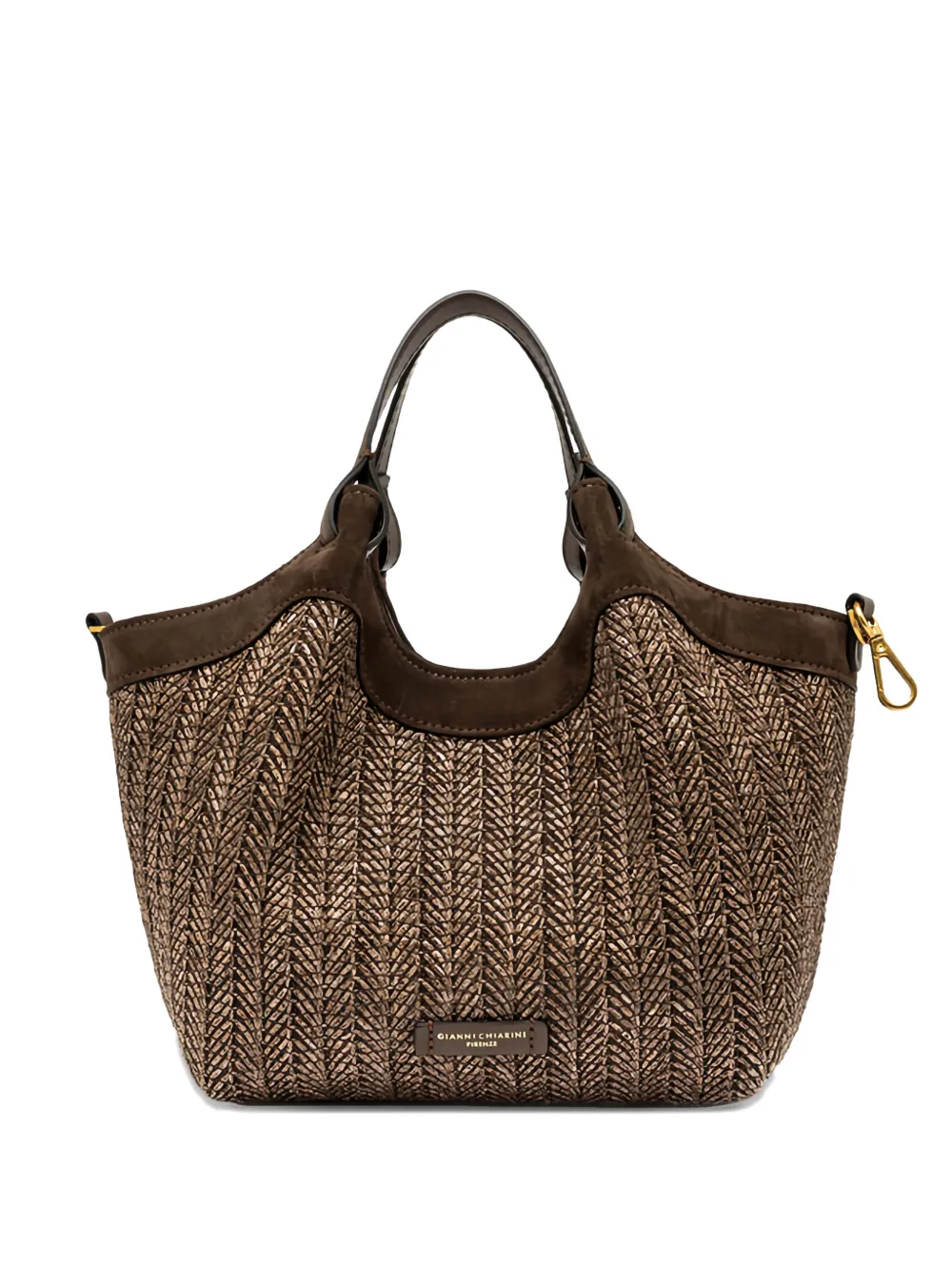 GIANNI CHIARINI Dua woven shoulder bag - Braun