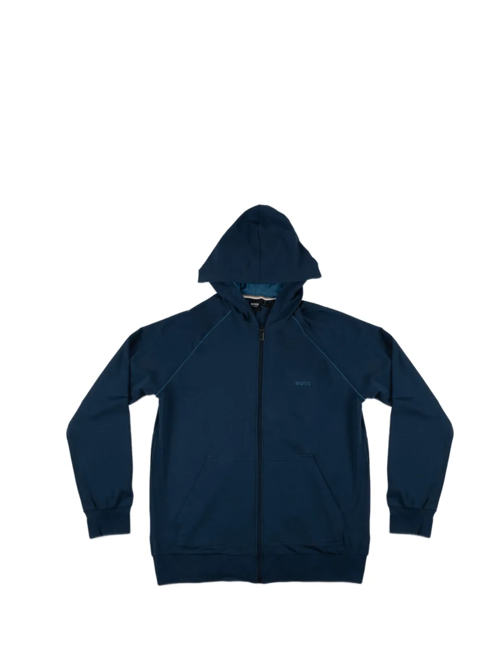 BOSS hooded zip-fastening sweatshirt - Blu
