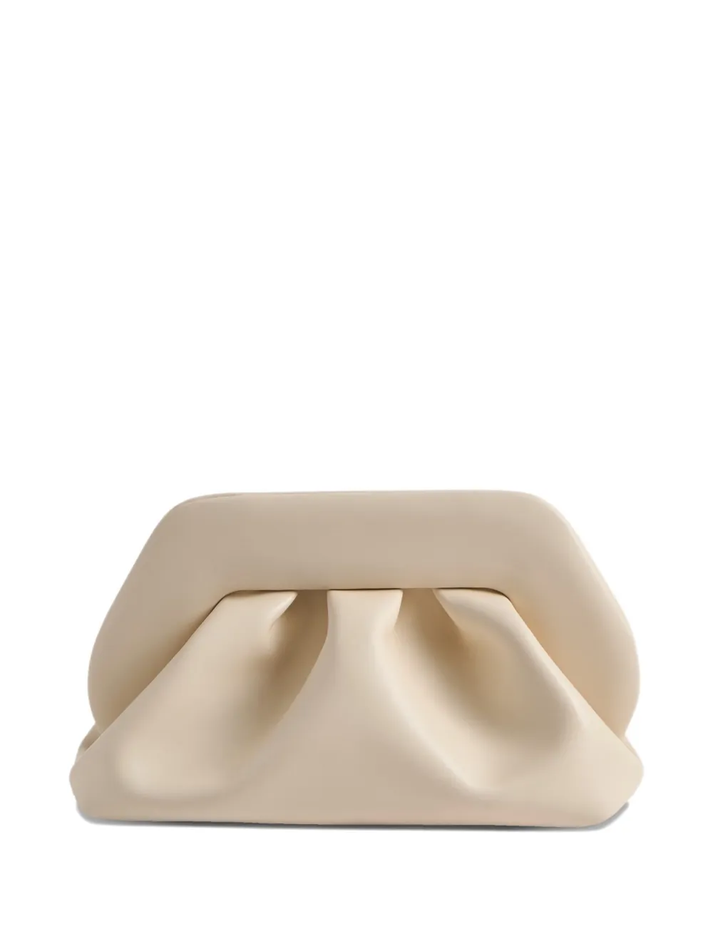 Themoirè medium Bios gathered clutch bag - Toni neutri
